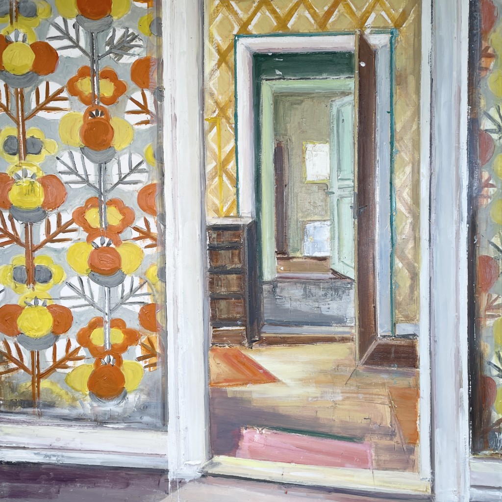 A PATTERN OF FLOWERS, 120x100 cm, olie på lærred, 2025