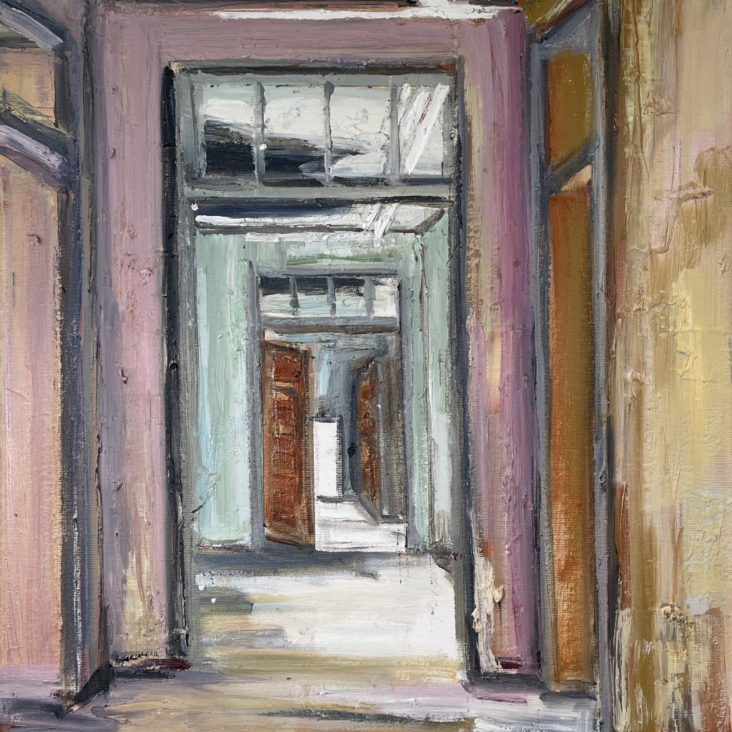 ABANDONED HOME, Olie på lærred, 60x50 cm, 2024
