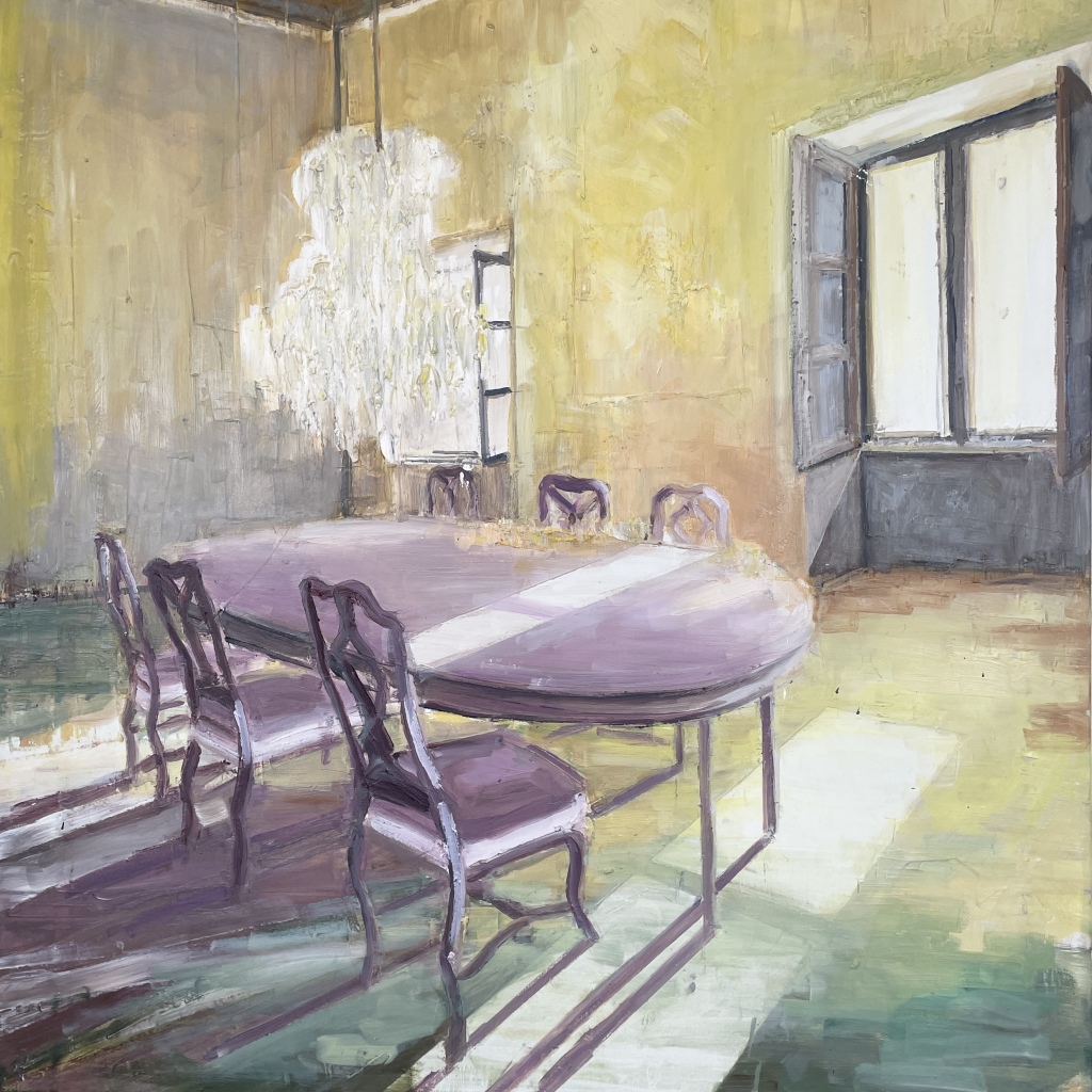 LAVENDER GLOW, Olie på lærred, 120x100 cm, 2025