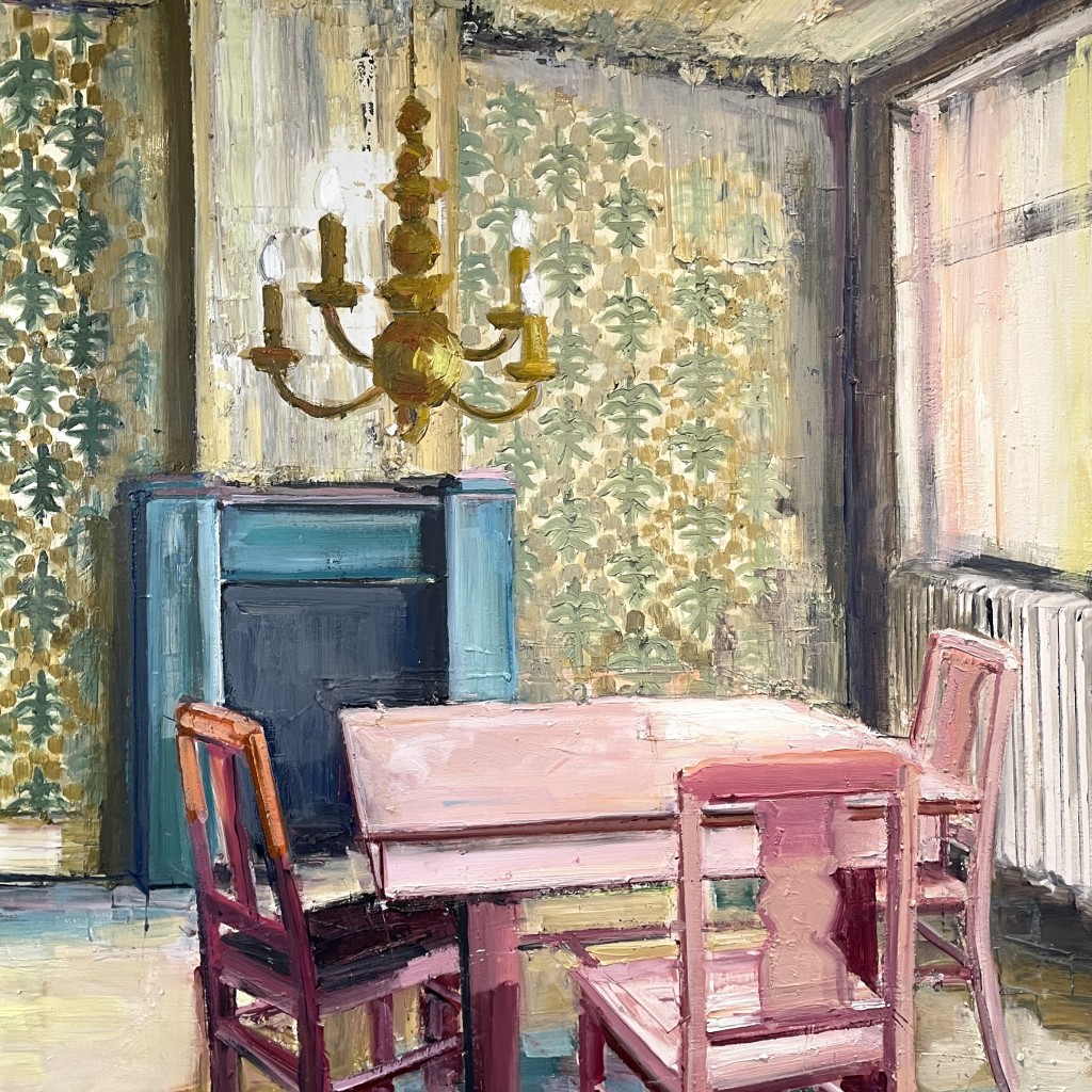 SILENCE, olie på lærred, 120x100 cm, 2025, SOLGT