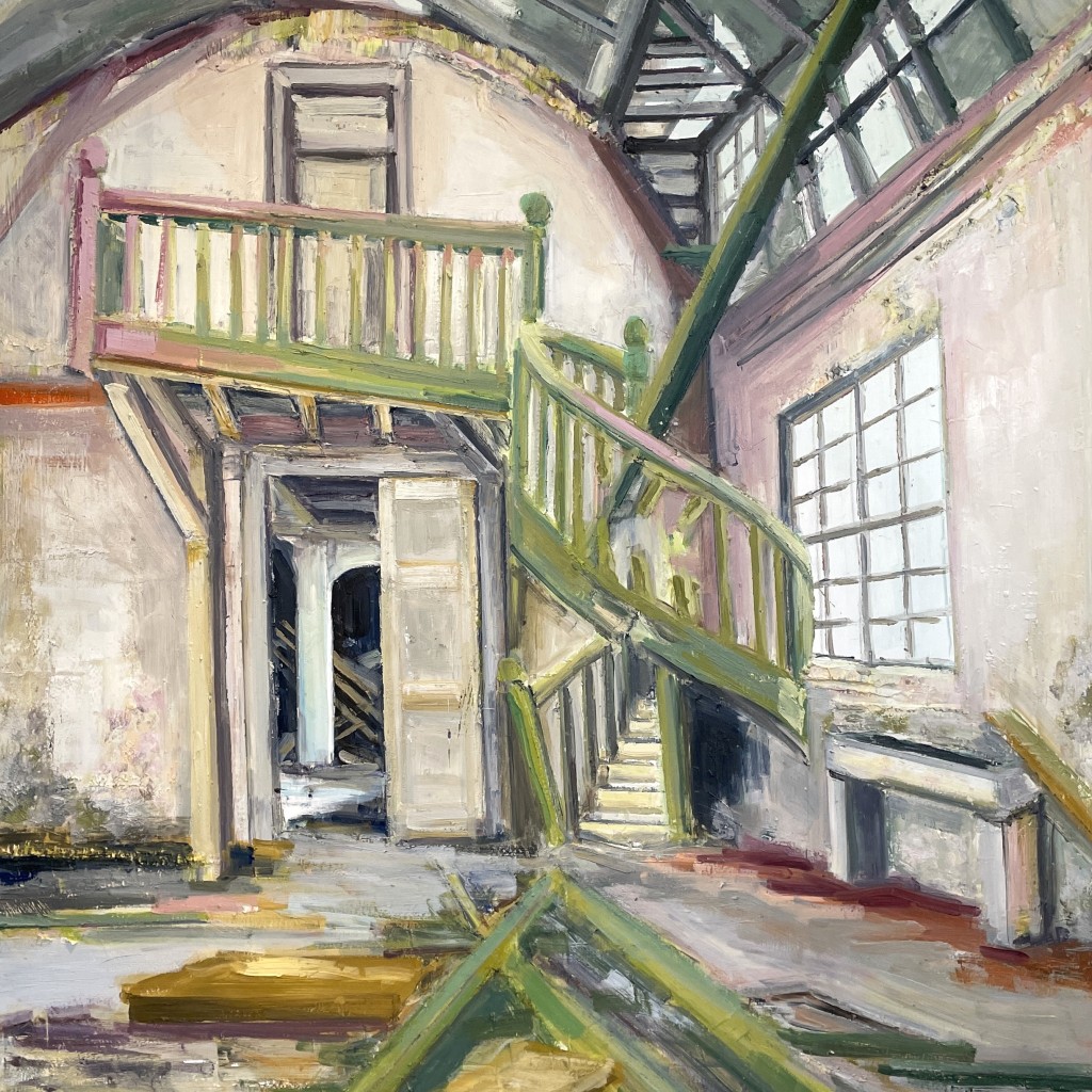 THE BLUE LIGHT, olie på lærred, 150x120 cm, 2025
