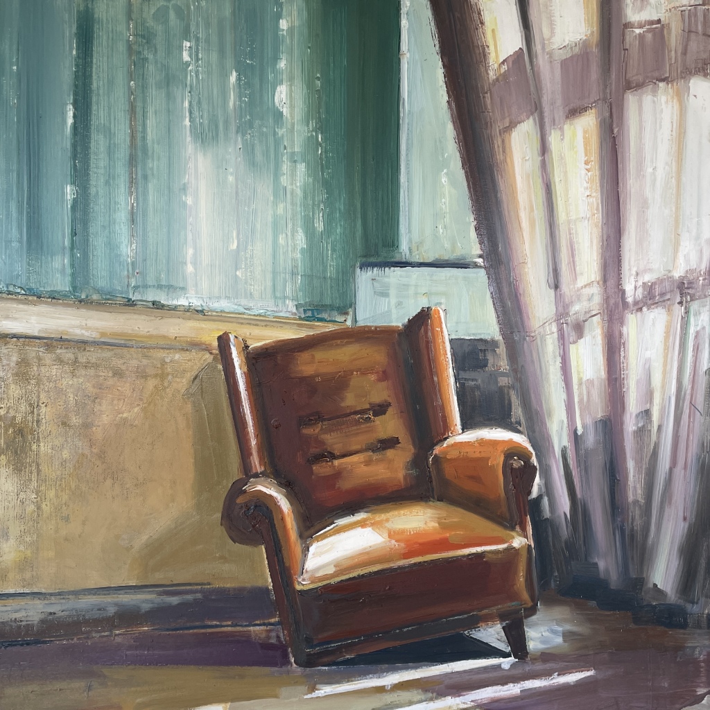 WHISPERS OF TIME, Olie på lærred, 100x90 cm, 2025