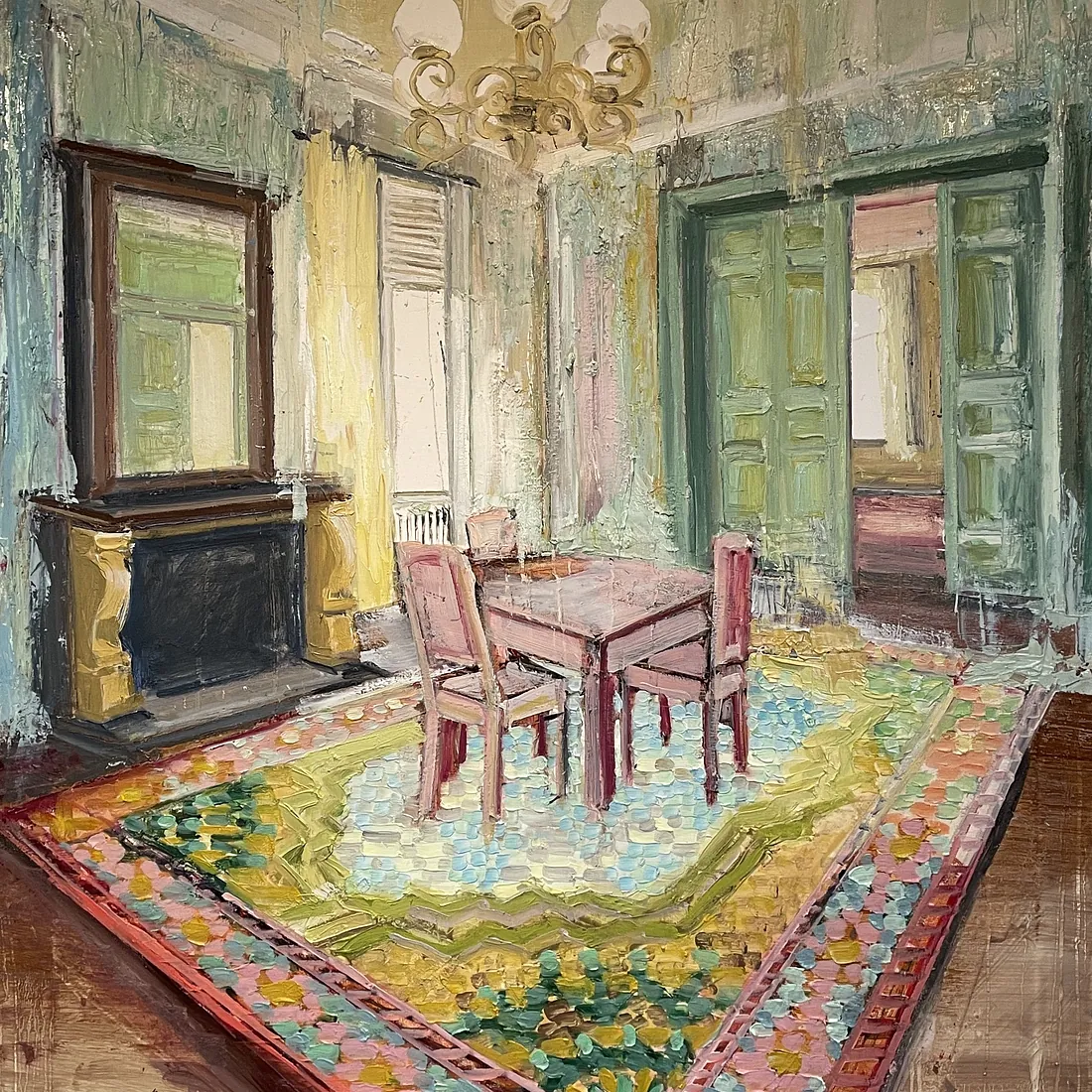 THE PINK POINT, 120x100 cm, olie på lærred, SOLGT