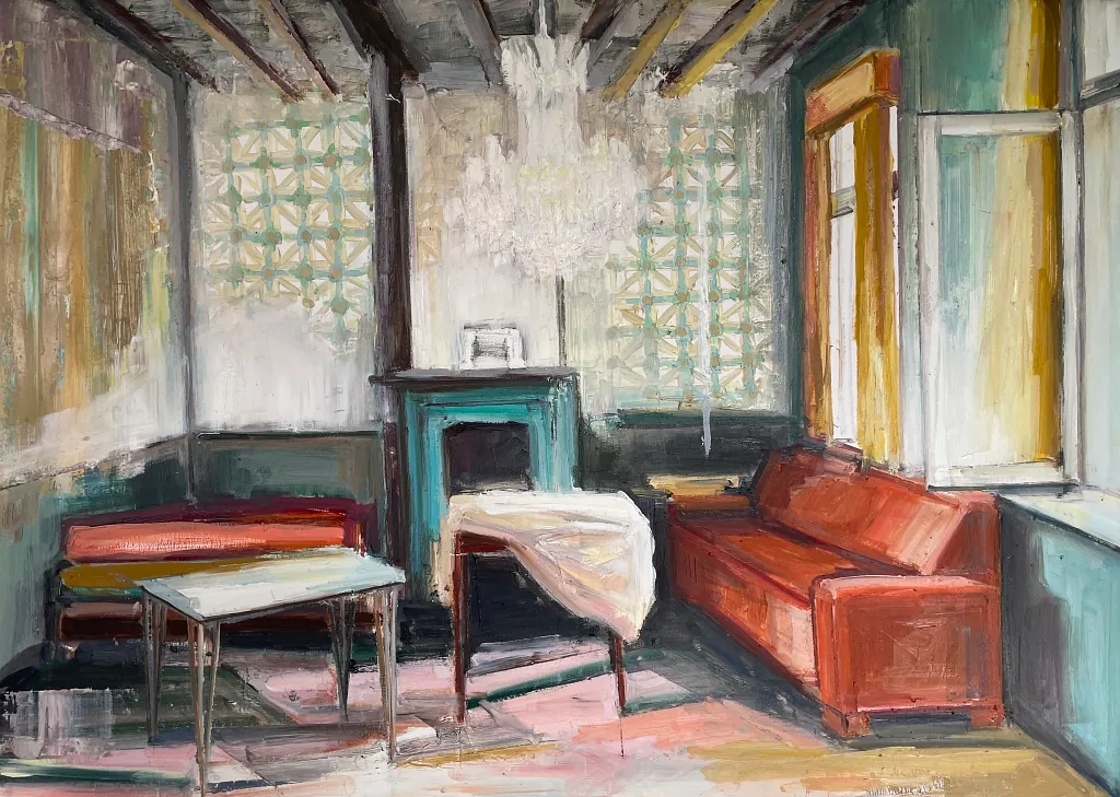 THE OPEN WINDOW, 100x140 cm, olie på lærred, SOLGT