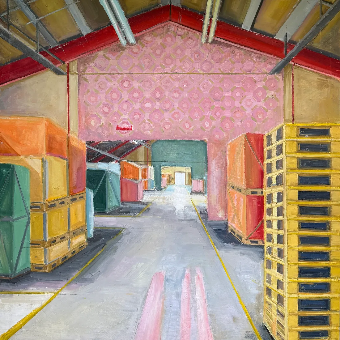 WAREHOUSE, 200x170 cm, olie på lærred, 2026, SOLGT