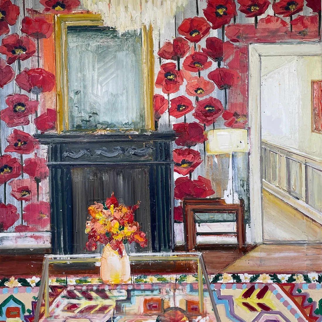 POPPIES, 120x100 cm, olie på lærred, SOLGT