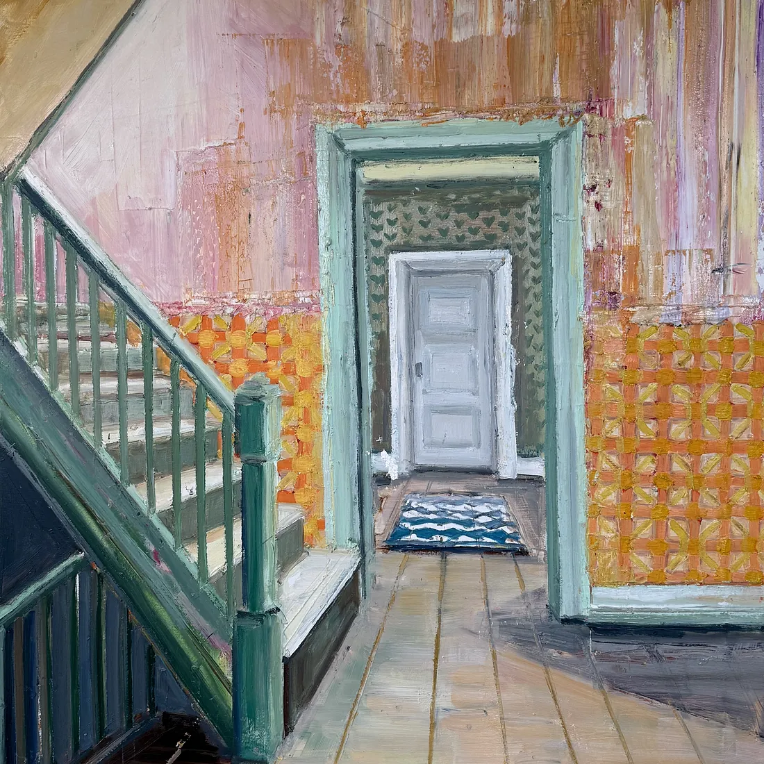 PATTERNED SILENCE, 120x100 cm, olie på lærred, 2026