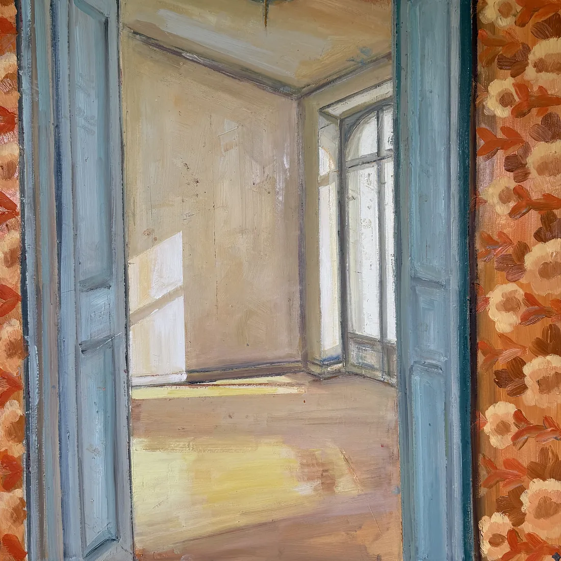 SURROUNDED, 100x90 cm, olie på lærred, 2026