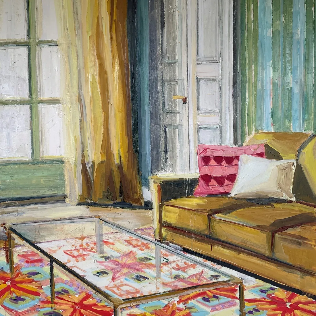 THE GLASSTABLE, 120x100 cm, olie på lærred, SOLGT