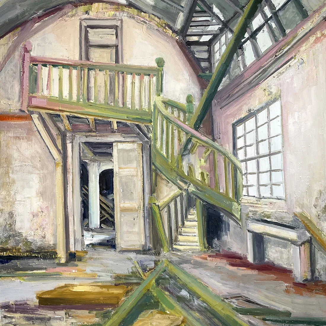 THE BLUE LIGHT, olie på lærred, 150x120 cm, 2025