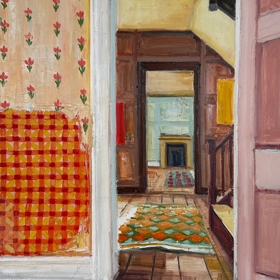 THE LONG VIEW, 120x100 cm, olie på lærred, 2026, SOLGT