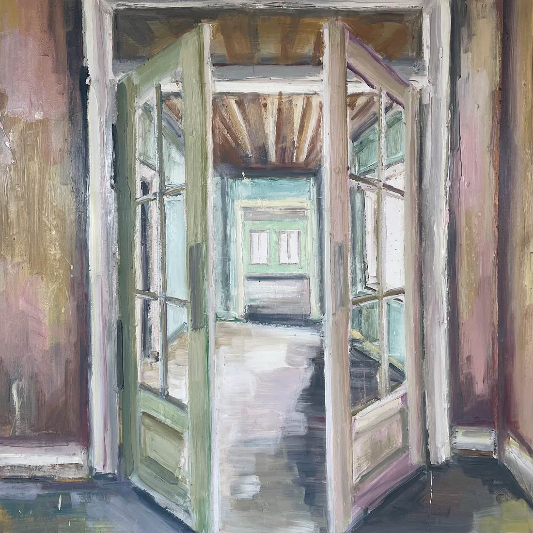 ATEWAY TO POSSIBILITIES, Olie på lærred, 80x70 cm, 2025