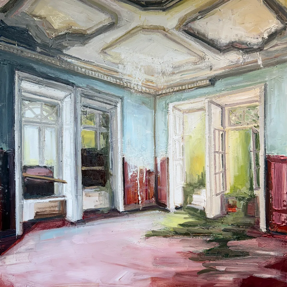 FADING SPLENDOR, 120x100 cm, olie på lærred, 2025, SOLGT