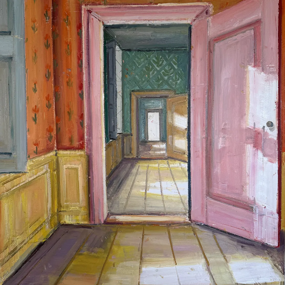 THE BIG VIEW, 100x90 cm, olie på lærred, 2026