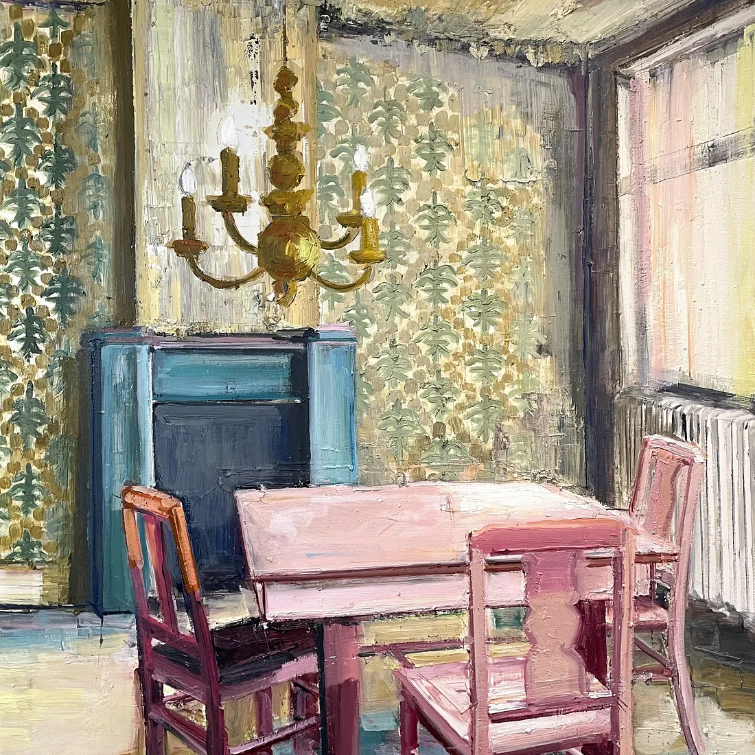 SILENCE, olie på lærred, 120x100 cm, 2025, SOLGT