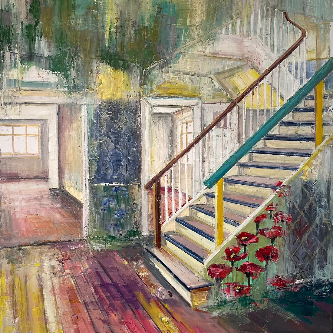 TJHE LIVING HOUSE, 120x100 cm, olie på lærred, SOLGT